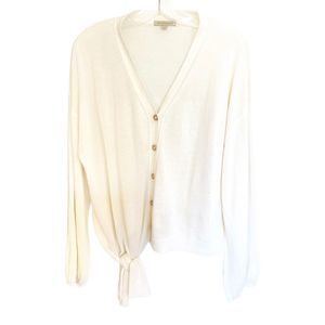 INTERDEE Off White Xl Cardigan NWOT